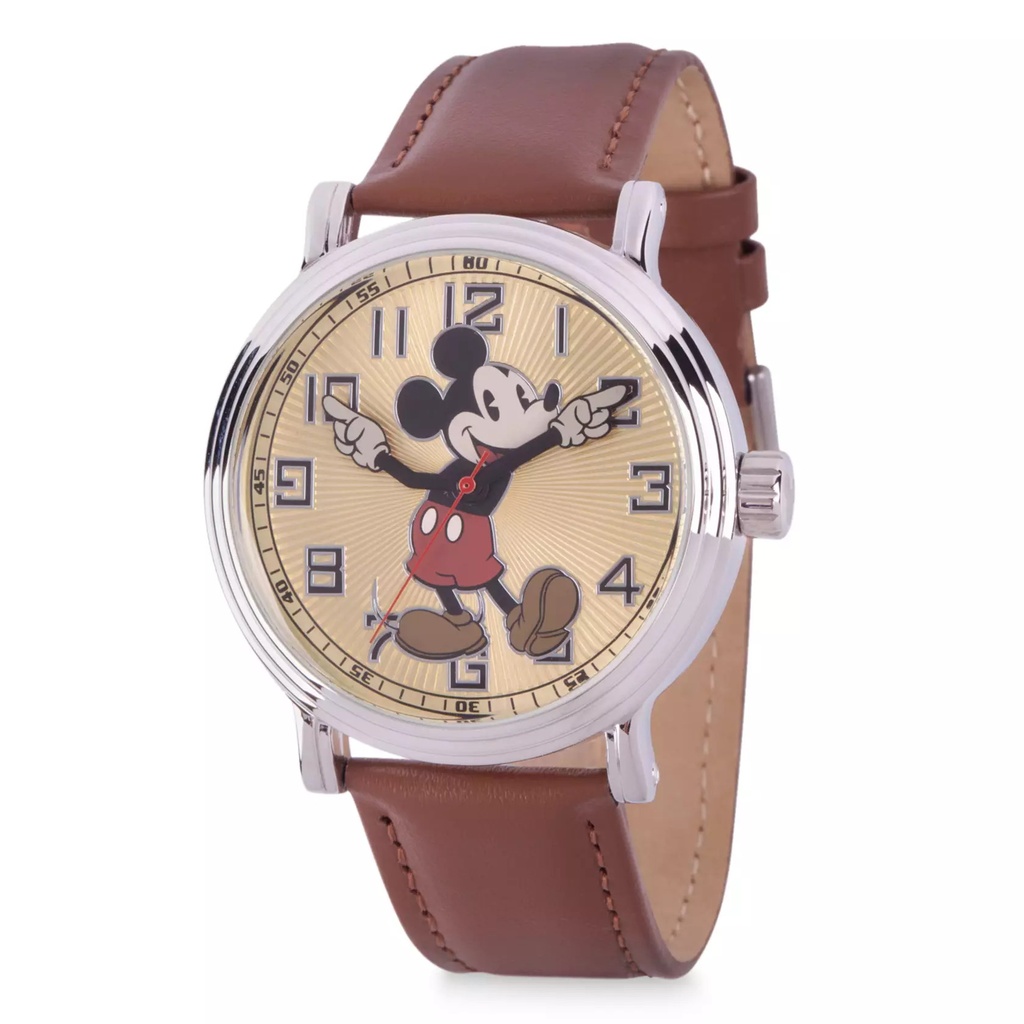 [843231087408] Brown Leather Vintage Mickey's Watch – Adults
